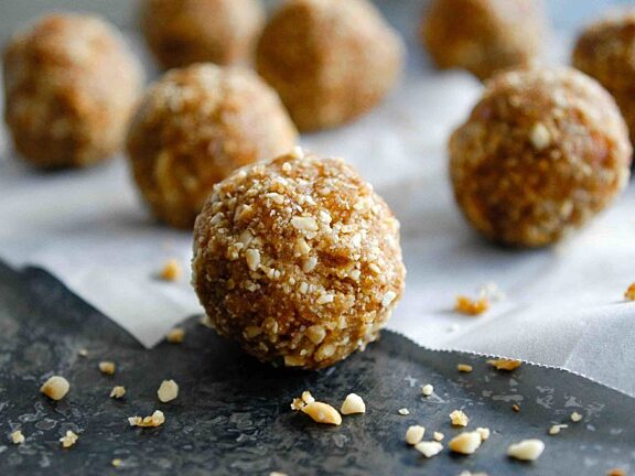 3 Ingredient Salted Peanut Caramel Bliss Balls