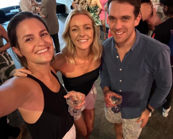 The Studio staff at a social gathering